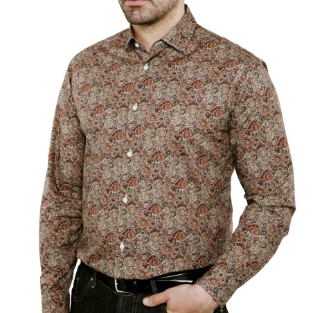 Chemise imprimé cachemire Pierre Clarence