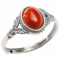 La bague jaspe rouge