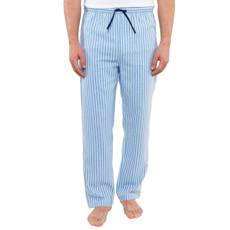 Pantalon détente coton rayé
