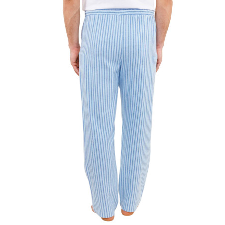 Pantalon détente coton rayé