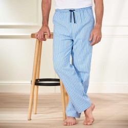 Pantalon détente coton rayé