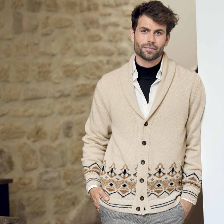 Gilet Jacquard laine Pierre Clarence