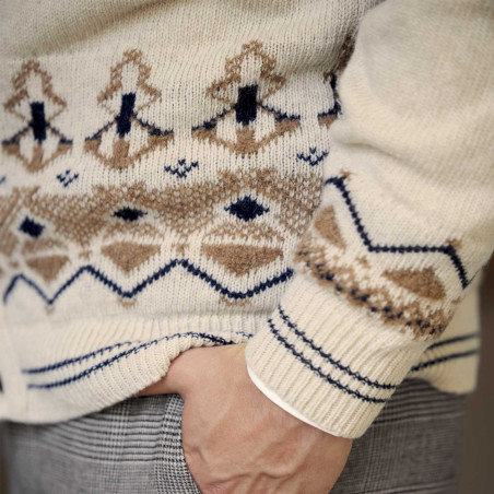 Gilet Jacquard laine Pierre Clarence