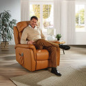 Fauteuil releveur massant/chauffant cuir