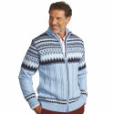 Gilet jacquard bleu glacier