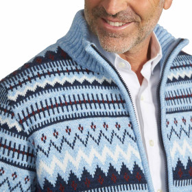 Gilet jacquard bleu glacier (4)