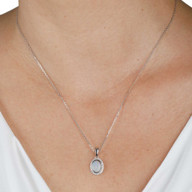 Pendentif opale & argent