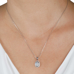 Pendentif opale & argent
