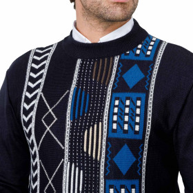 Pull jacquard géométrique (4)