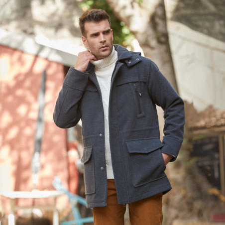 Parka polaire à capuche