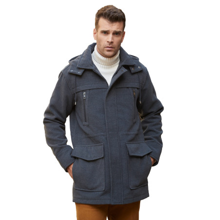 Parka polaire à capuche