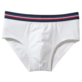 Slip Pierre Clarence Blanc, Couleur : Blanc, Taille : M (44/46), par l’Homme Moderne.