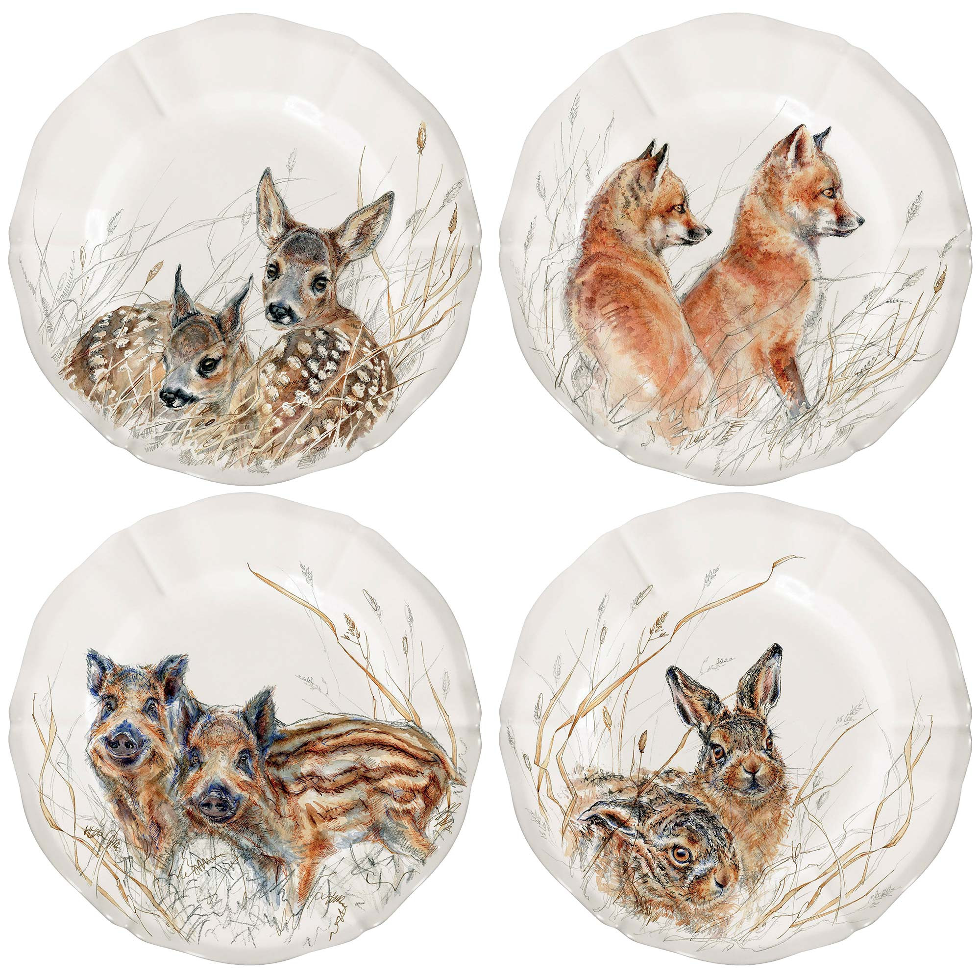 4 assiettes à dessert - Sologne