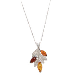 Collier feuilles d’ambre