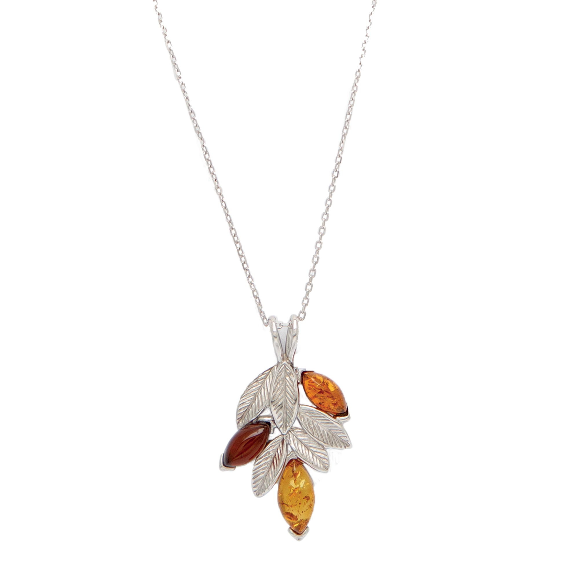 Collier feuilles d’ambre