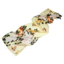 L’étole Pivoines et papillons d’Hokusai