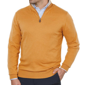 Pull zippé coton & cachemire