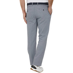 Pantalon seersucker rayé