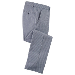 Pantalon seersucker rayé