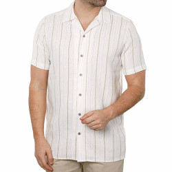 Chemisette Coton Natté -  Rayures fines