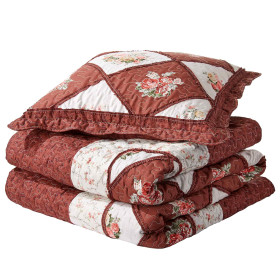 Couvre-lit patchwork Cottage + 2 taies OFFERTES