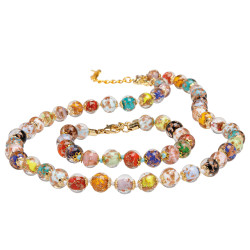 Duo collier & bracelet perles de Murano