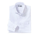 Chemise microfibre faux-boutonnage Blanche