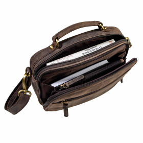 Sacoche cuir multipoche