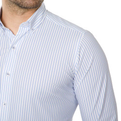 Chemise super stretch rayée sans repassage