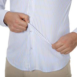 Chemise super stretch rayée sans repassage