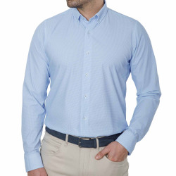 Chemise super stretch motif sans repassage