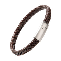 Bracelet cuir tressé