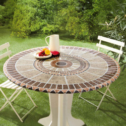 Toile cirée "Mosaïque" ronde