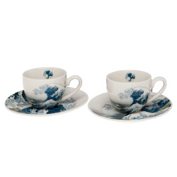 Le coffret de deux tasses La Grande Vague