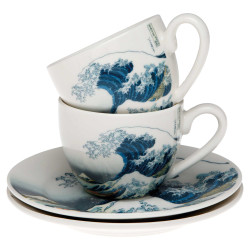Le coffret de deux tasses La Grande Vague