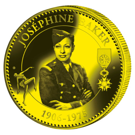 La médaille Joséphine Baker dorée à l’Or fin 24 carats