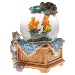 La boule à neige musicale chats
