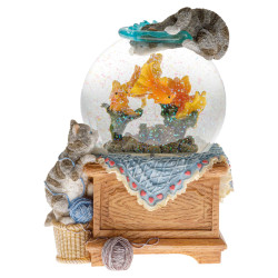 La boule à neige musicale chats