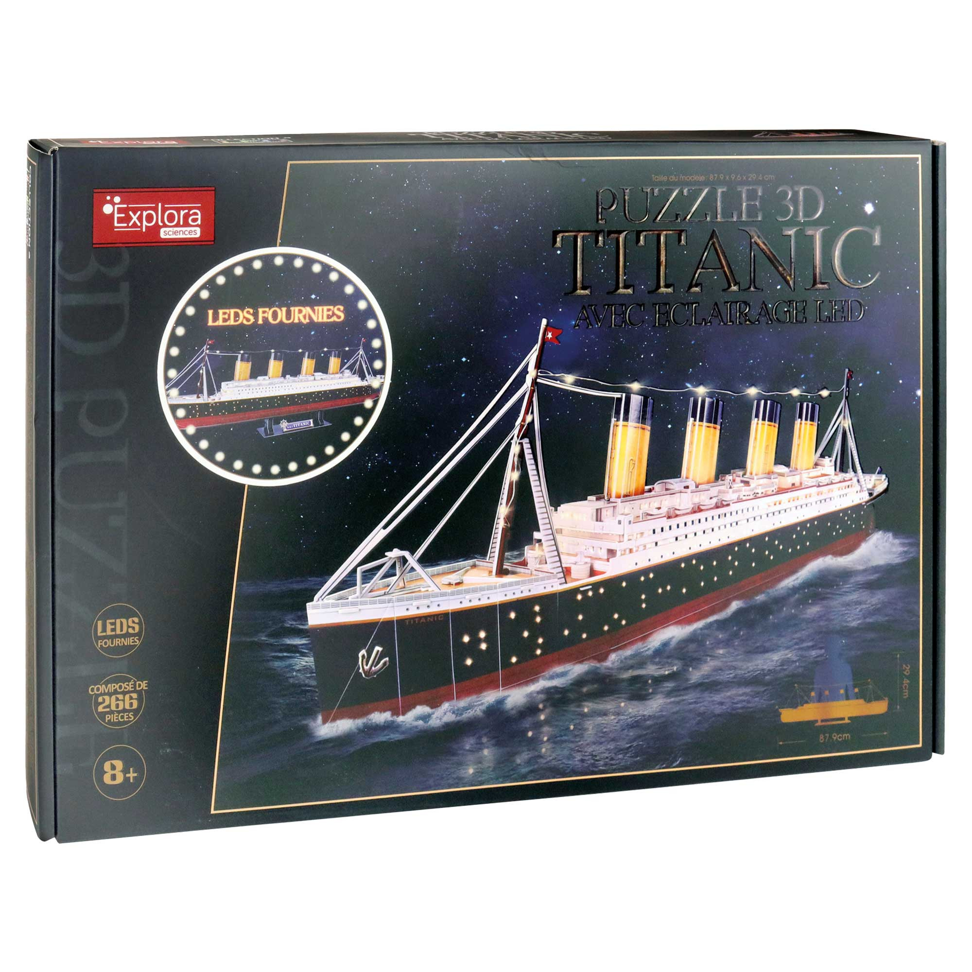 Le puzzle 3D Titanic à LED