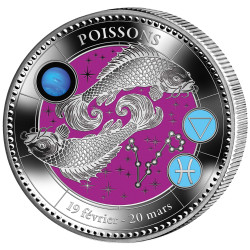 Pièce de collection Astrologie - Poissons