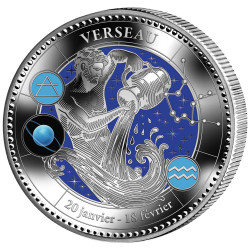 Pièce de collection Astrologie - Verseau