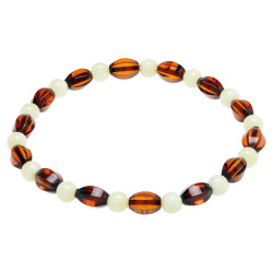 Bracelet ambre bicolore