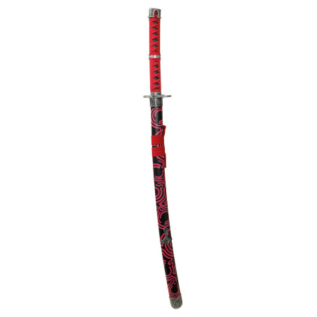 Katana rouge lame ajourée