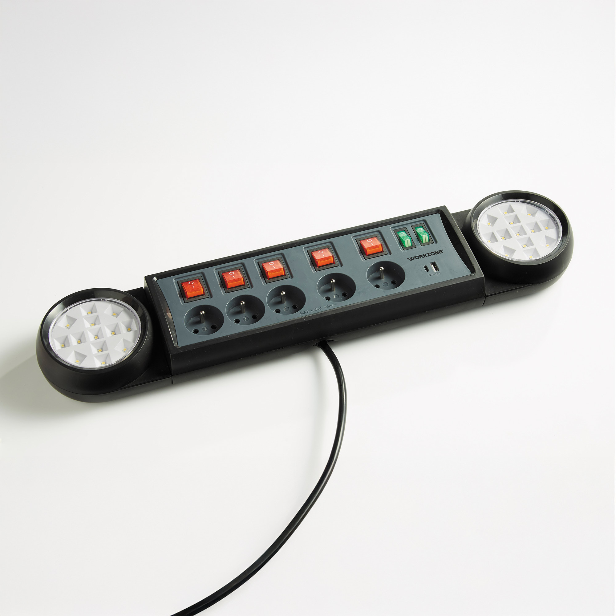 Multiprise avec éclairage