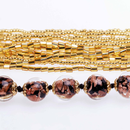 Parure rivière de perles Murano