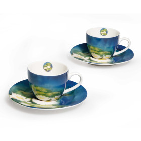 Les deux tasses à café Nymphéas de Monnet, par l’Homme Moderne.