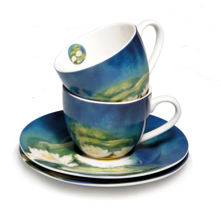 Les deux tasses à café Nymphéas de Monnet