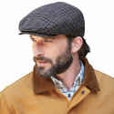 Casquette laine tweedée