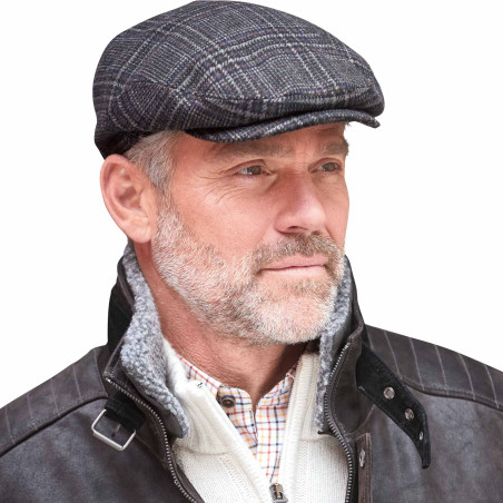 Casquette laine tweedée