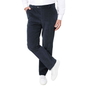Pantalon velours confort, Taille : 42, Couleur : Marine, par l’Homme Moderne.